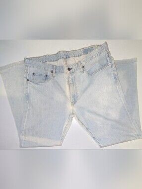 Bonobos Light Wash Jeans Mens 40x30 Straight Leg Acid Wash Bleached Denim
